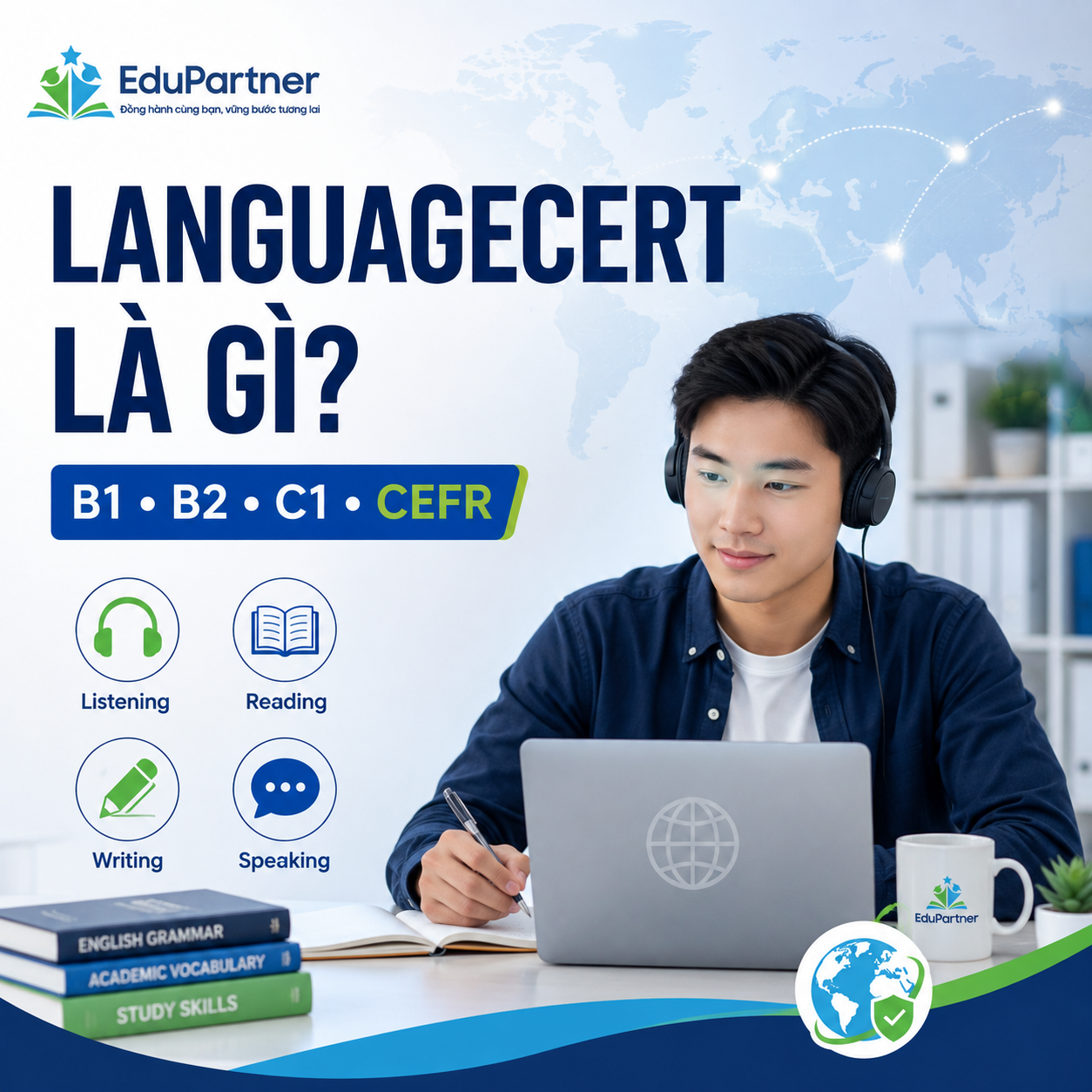 LanguageCert là gì? Chứng chỉ B1, B2, C1 chi tiết từ A-Z